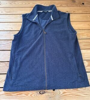 Sherpa Men’s Full zip Fleece Vest Size XL Blue Bb